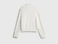 Вязаная толстовка с пушистым эффектом для девочек, Бежевый