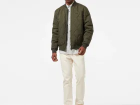 Мужская стёганая куртка-бомбер Lacoste