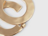 Серьги с эффектом мятого металла, Золотой