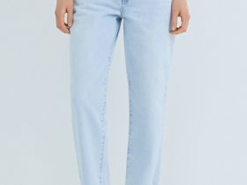 Джинсы Mom с высокой посадкой, Голубой