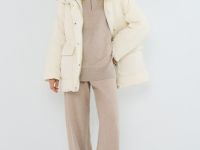 Утеплённая куртка с кулиской, Бежевый