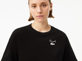 Женская футболка Lacoste из хлопка