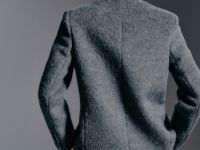 Однобортный жакет из натуральной шерсти, Серый