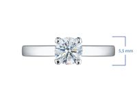 Классическое кольцо из белого золота э4012кц10161700_white