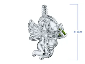 Подвеска из серебра с хромдиопсидом э0605пд12250368