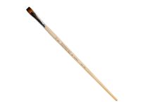 Кисть колонок №7 плоская Живописные кисти "1029" длинная ручка с черным кончиком