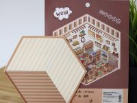 Наклейки+пинцет для творчества румбокс "Капибара магазин", коричневые , 16х20 см