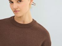 Джемпер плотной вязки, Коричневый
