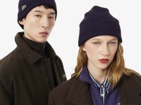 Шерстяная шапка Lacoste Unisex в рубчик