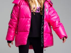 Куртка текстильная с полиуретановым покрытием для девочек