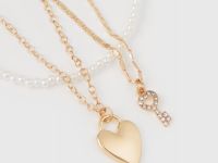 Ожерелье для девочек, 3 шт., Золотой