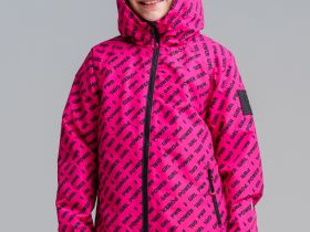 Куртка текстильная с полиуретановым покрытием для девочек (ветровка)