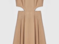 Платье из хлопка с акцентными разрезами на талии