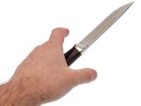 Нож Финка, сталь N690, рукоять кап клена