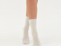 Носки Таежное утро, белые/зеленые