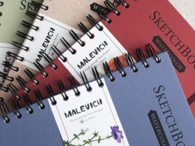 Скетчбук для акварели на спирали Малевичъ "Nature" 15х20 см 30л 300 г, 100% целлюлоза WaterFall