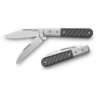 Складной нож LionSteel Barlow Warhorse, сталь M390, рукоять титан/карбон