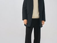 Утеплённая длинная куртка с капюшоном, Синий