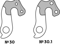 Держатель заднего переключателя &quot;петух&quot; Meta №30 фрезерованный (серебристый)