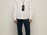 Брюки широкого кроя с добавлением льна