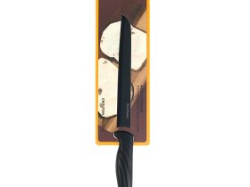 Нож кухонный хлебный Okroshka Crouton 19.9 см, сталь 5cr15mov, рукоять пластик, черный