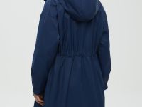 Плащ со съемным капюшоном и поясом на кулиске