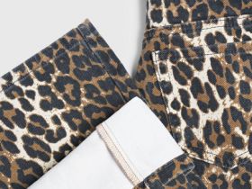 Широкие джинсы с принтом для девочек, Мультицвет