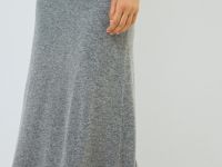 Вязаная юбка-трапеция, Серый