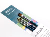 Набор кистей синтетика Малевичъ "Andy" 4 шт