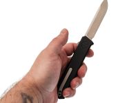 Фронтальный нож Honor Zeus, сталь 10Cr15CoMoV, рукоять алюминий/титан, черный