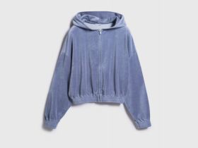 Толстовка из бархата, Синий