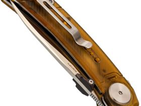 Складной нож Dr.Tech W3610PY, сталь 14C28N, рукоять PEI, желтый