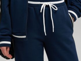 Брюки свободного кроя из футера