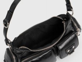 Сумка из искусственной кожи для девочек, Черный