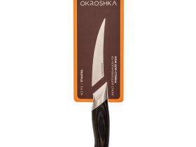 Нож кухонный для стейка Okroshka Truffle 11.6 см, сталь 9cr18mov, рукоять Pakka Wood