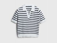 Джемпер-поло с коротким рукавом, Белый