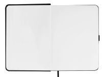 Скетчбук Гамма "Студия" А4 100 л 110 г, черный, твердая обложка, на резинке, белая