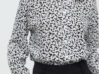 Блузка свободного силуэта с принтом