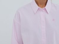 Свободная рубашка из хлопка Оксфорд, Розовый