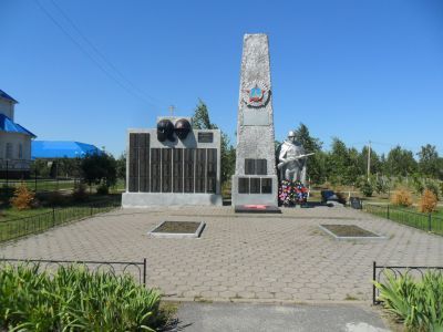 Братская могила советских воинов, погибших в боях с фашистскими захватчиками в 1943 году. Захоронено 44 человека, имена 8 человек установлены. Скульптура советского воина