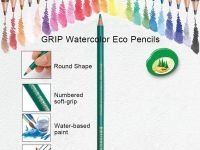 Набор карандашей акварельных Brutfuner 180 цв., деревянные, заточенные, в пластиковом чемодане на кн