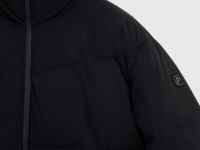 Оверсайз пуховик с воротником-стойкой