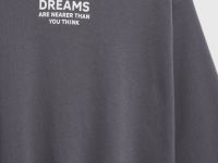 Свитшот с принтом для девочек, Серый