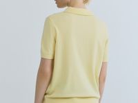 Джемпер поло с ромбами, Желтый