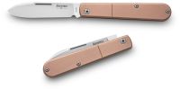 Складной нож LionSteel Barlow Slim Roundhead, сталь M390, рукоять медь