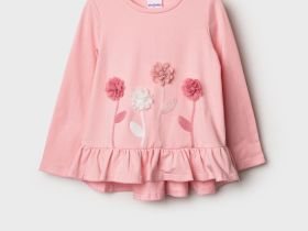 Джемпер трикотажный для девочек (футболка с длинными рукавами)