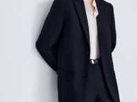 Однобортный жакет полуприлегающего силуэта