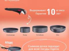Сковорода Tefal Ingenio Natural Force 24 см L3960402