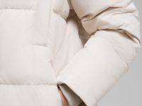 Удлиненный пуховик с натуральным пухом