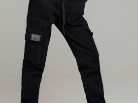 Брюки текстильные джинсовые утепленные с начесом для мальчиков